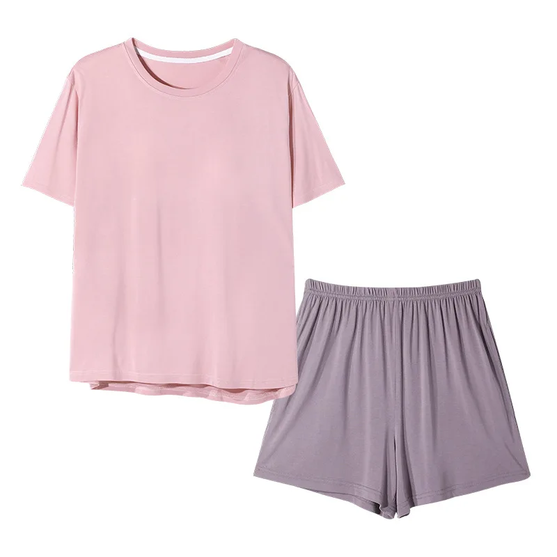 Pajamas Women Summer Short-sleeved Thin Section with Chest Pads Comfortable and High-end Home Suit Can Be Worn Outside Sleepwear
