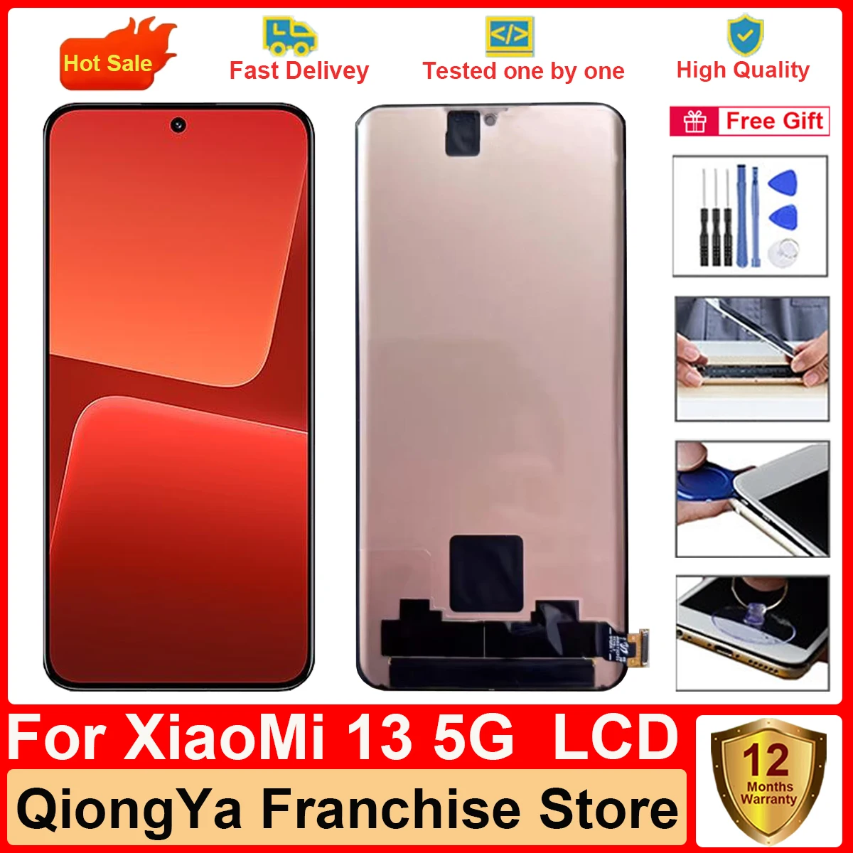 6 36-дюймовый дисплей с прямым экраном 100% оригинал mi 13 для Xiaomi Mi 2211133 C G LCD