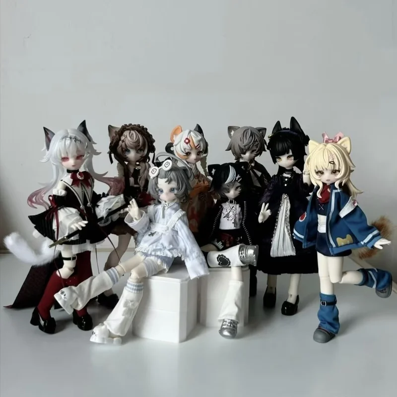 Фото Кукла BJD 1/8 серии Meow Meow Meow Power в слепой коробке, шарнирная кукла Lunar Lore, таинственная коробка-сюрприз, игрушки, кавайный декор для стола, DIY-позы №4