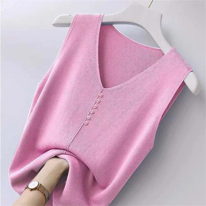 Зеленая женская летняя кофта жилет Сексуальная футболка без рукавов