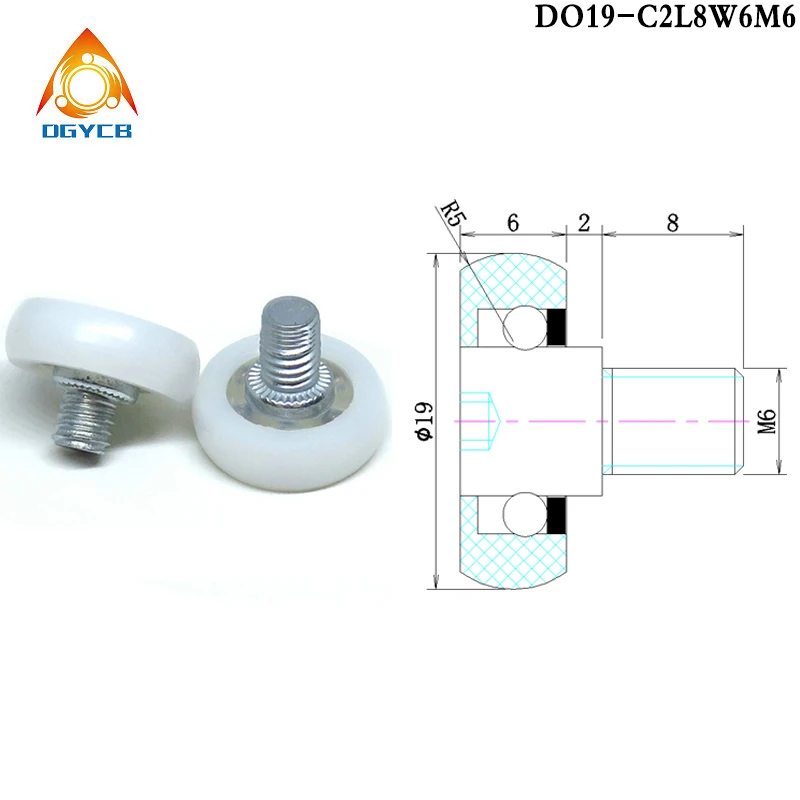 

1pcs Diameter 19 mm Cash Register Guide Rollers DO19 C1L6W6M6 C2L8W6M6 C3L8W6M6 Drawer Pulleys Without Bearing Furniture Wheels