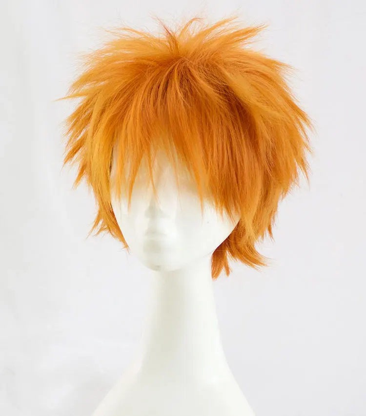 

Аниме Haikyuu! Парик для косплея Shoyo Hinata, короткие Искусственные парики, костюмы на Хэллоуин, волосы + шапочка для парика