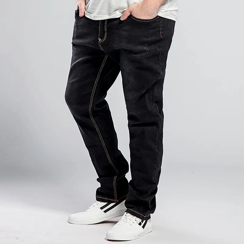 2023 Changshu Baishenghu Oversize High Waist Loose Trousers Husband Plus Size Male Denim Pants