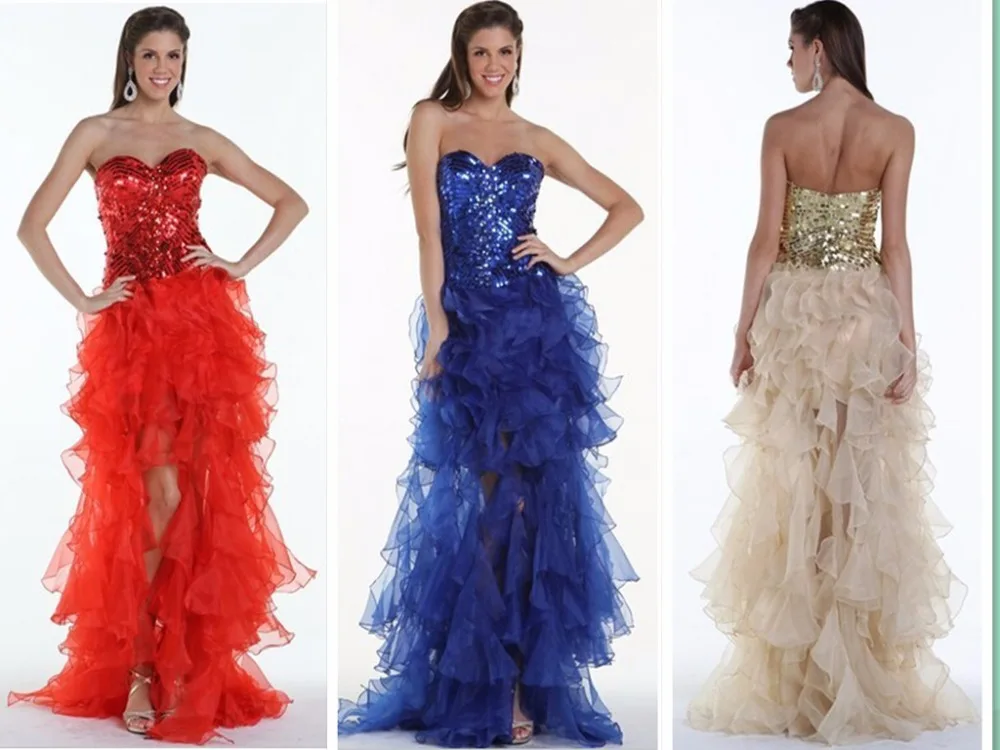 

free shipping party gown 2022 vestido de festa sweetheart long sequined organza ruffles crystal sexy prom bridesmaid dresses