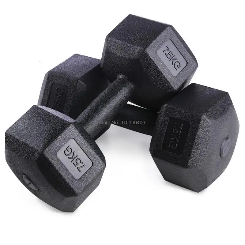 Hexagon Dumbbells Gym Weights for Exercise Dumbbell Gym Equipment Fitness Equipment 5-10kg Set of 2 Units US EU Stock