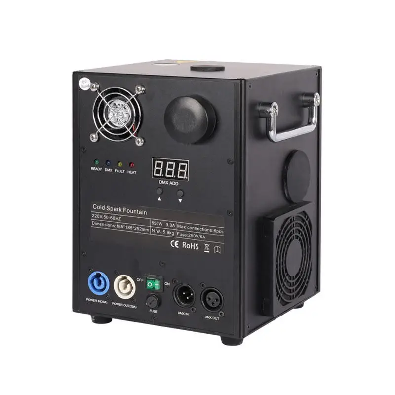 

650w Cold Spark machine wedding set Wireless Remote Fountain Sparkular Stage pyrotechnics machine Effect For Wedding Party