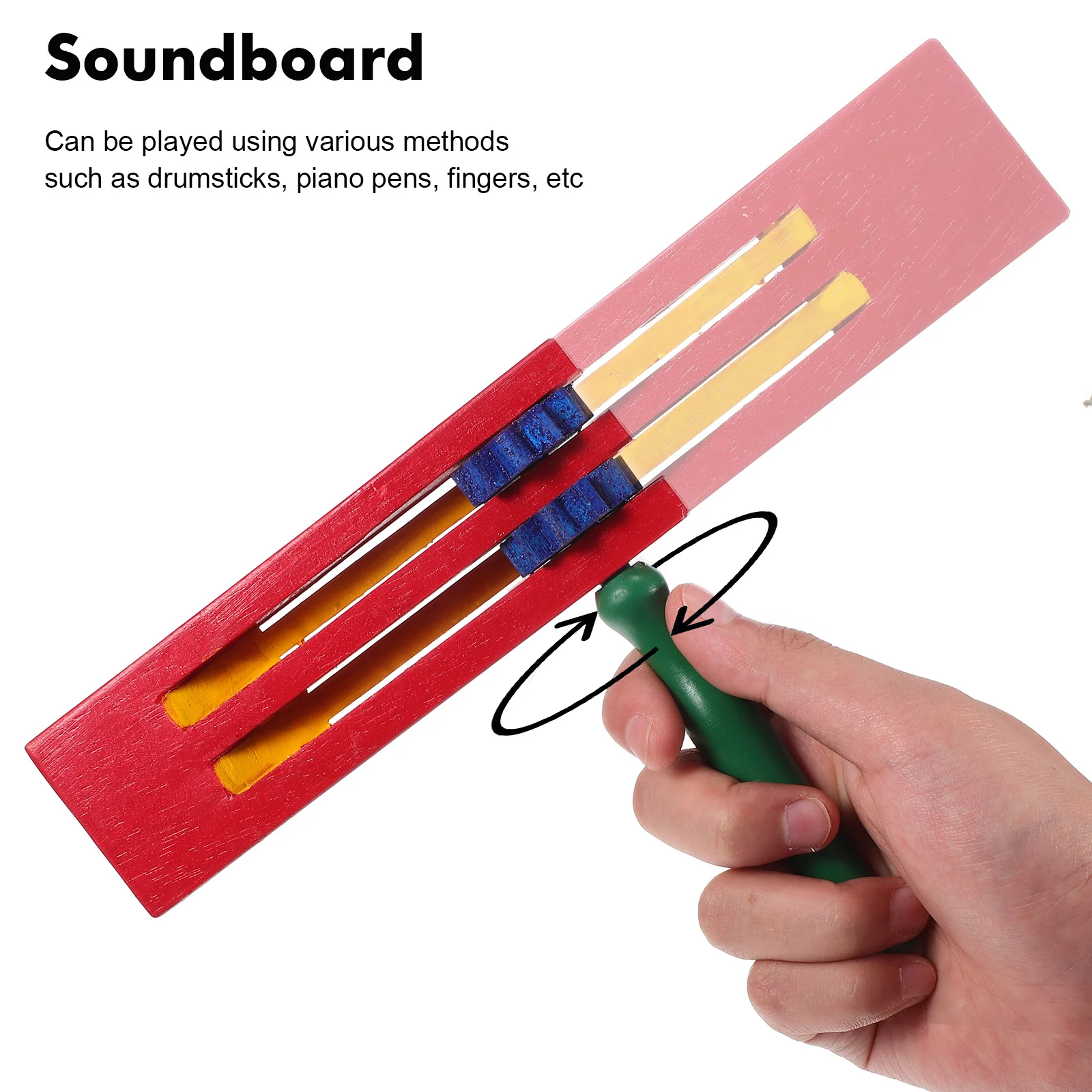 2 Pcs Generator Music Orff Children's Musical Instrument Castanets Percussion Rattle Kids Noise Maker Wooden Soundboards