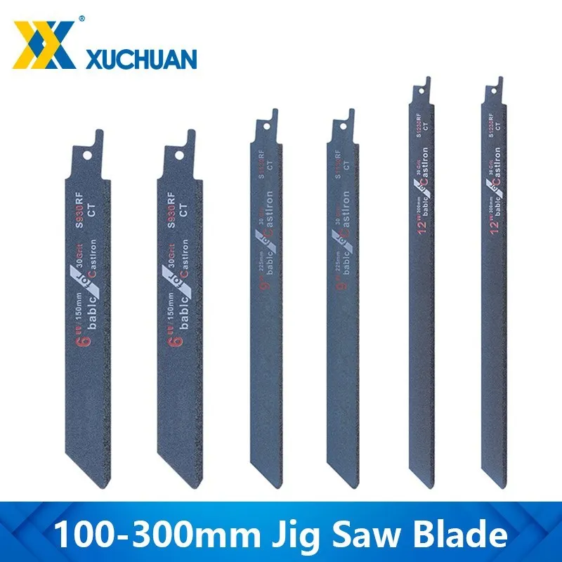 Jig Saw Blad 100/150/225/300mm 30 Grit Diamond Reciprocating JigSaw Blades For Cutting Tile,Granite,Marble,Glass,Cement