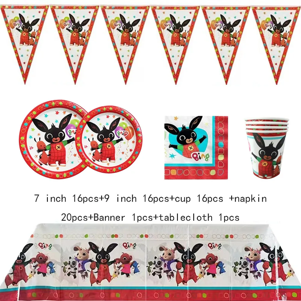 

Disposable Tableware Easter Rabbit Theme Party Supplies Cup Plate Napkin Balloon Kid Happy Birthday Decoration Boy Gifts