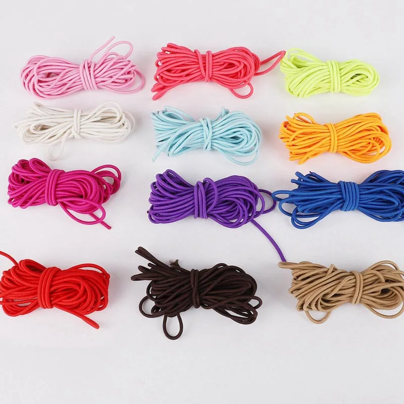 

Durable Sewing Tools Sewing Material DIY Elastic Band Elastic Cord Coloured 5m/Pack 2.5mm/2mm Accessories High Quality Handmade