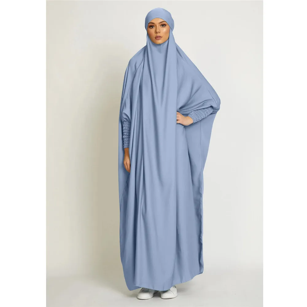 Мусульманский цельный молитвенный хиджаб Рамадан одежда Jilbab Женская абайя с