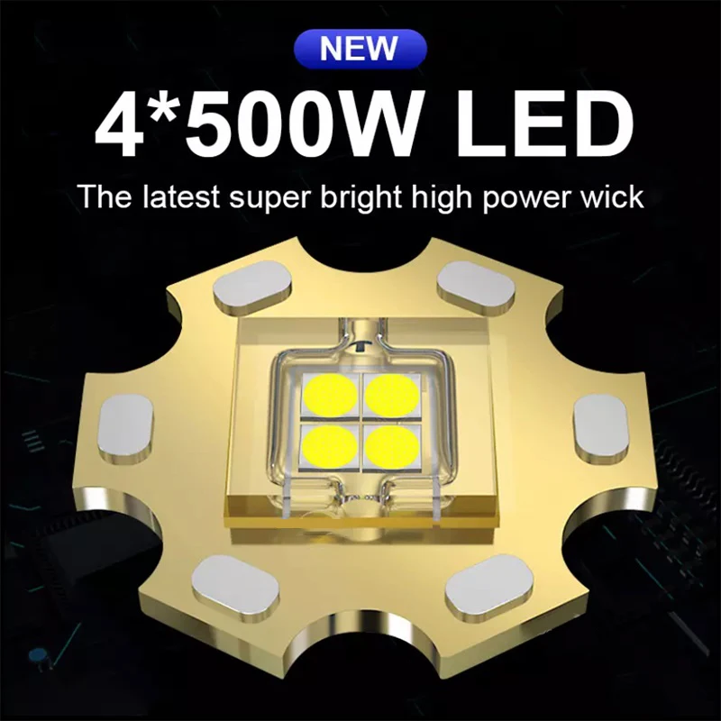 Фонарь налобный аккумуляторный 4*500 Вт USB