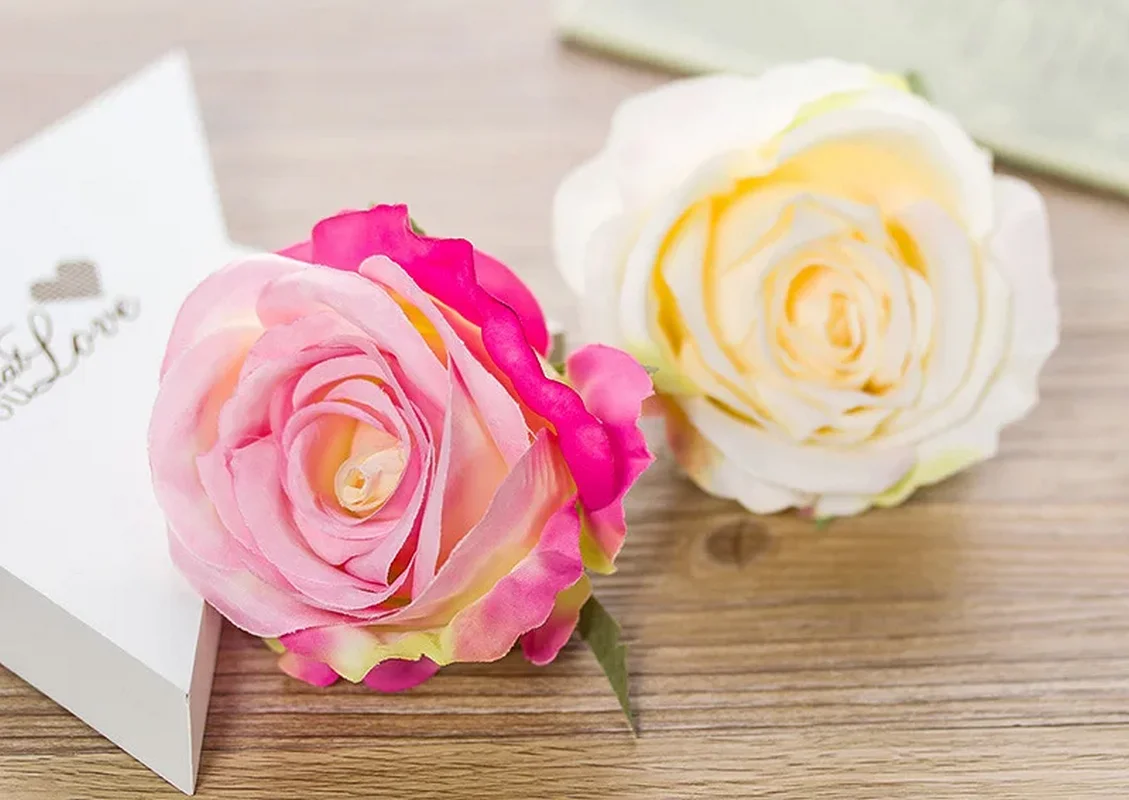 10 шт./партия Декоративные искусственные розы из шелка