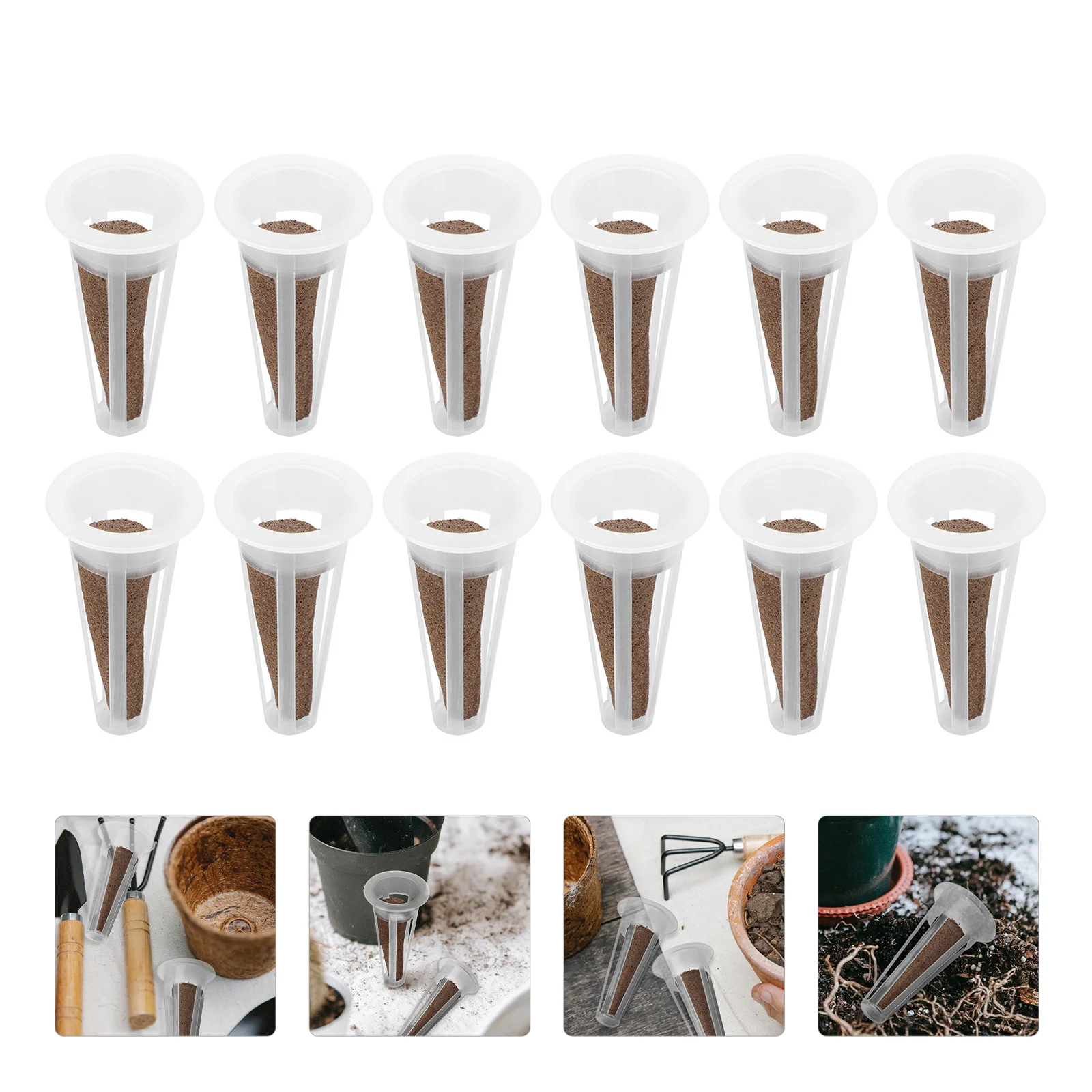 

12 Sets Growing Cubes Starter Plugs for Hydroponics Soilless Culture Sowing Cup Nursery Block