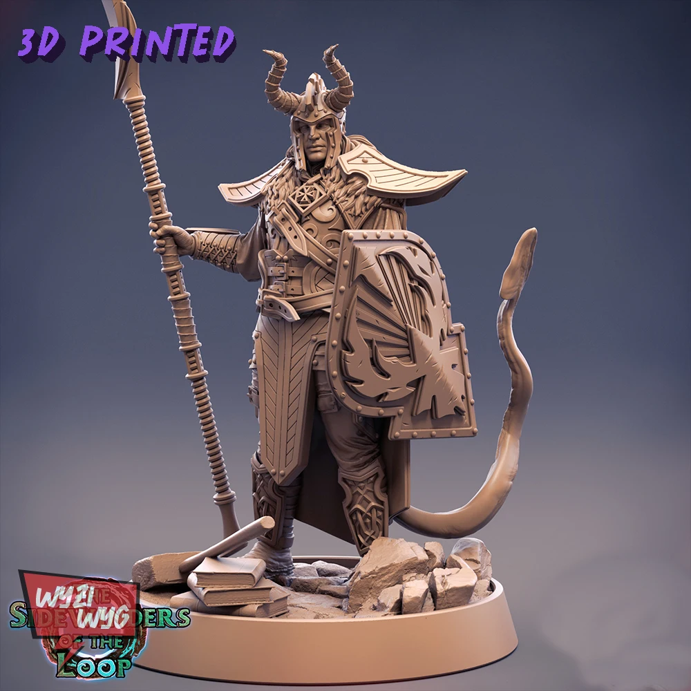 

Tiefling Miniature, Sidewinders Figure, Flighter, Warrior, HD 3D Printed Resin Model, Fantasy Proxy Tabletop, Wargame, Dnd TRPG