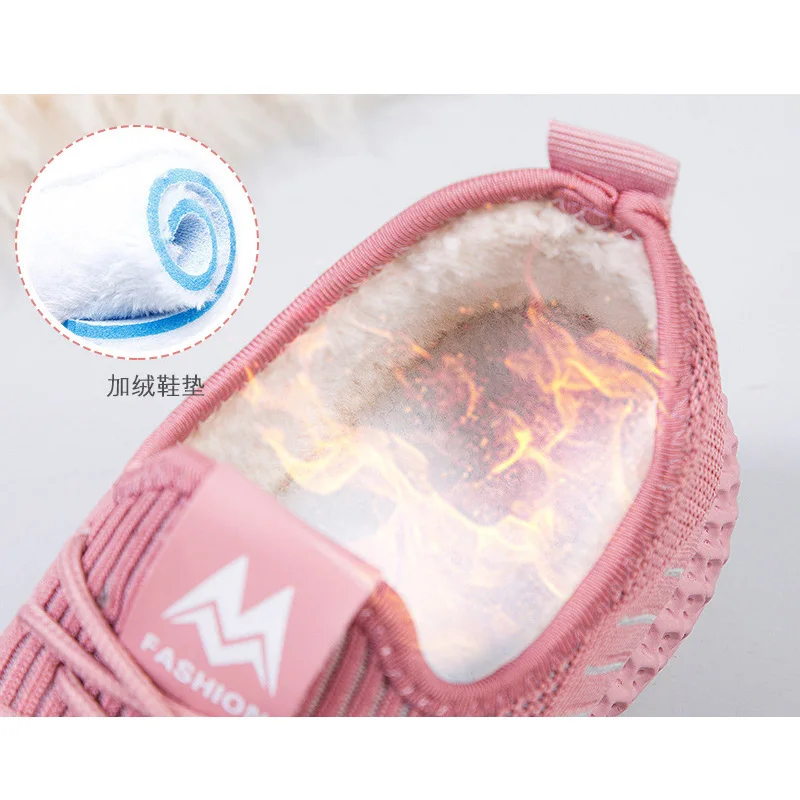 Winter plush sneakers for women casual leisure air mesh shoes girls comfortable vulcanized shoes women's sneakers