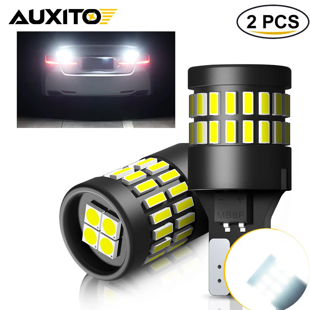 

AUXITO 2PCS T15 LED Lamp Light W16W LED Canbus No Error Backup Reversing Bulb For Opel Astra j k Vectra Zafira Corsa Vivaro BMW