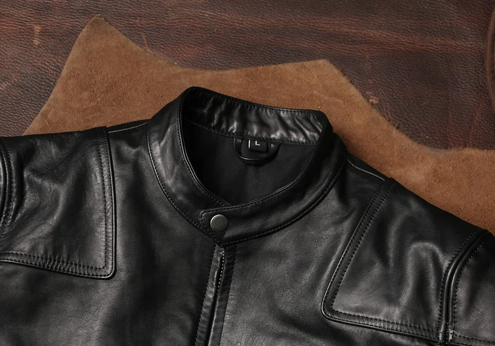 Байкерская кожаная куртка Blunt Razor Venom мужская облегающая мотоциклетная с