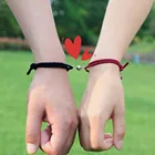 Подарки ко дню Святого Валентина, креативная подвеска в виде гор и реки для влюбленных, плетеная красная веревка, очаровательные модные ювелирные изделия