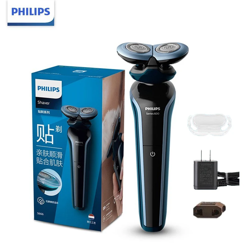 

Philips S666 Electric Shaver Male Beard Trimmer Shaving Machine for Men Electric Razor Micro Bead Coating for Sensitive Skin