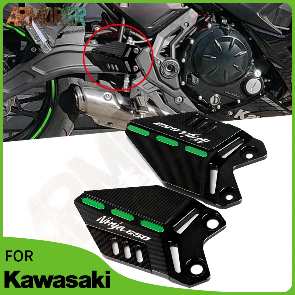 

Motorcycle Accessories Footpeg Footrest Brake cylinder Heel Plates Guard Protector For KAWASAKI Ninja 650 Ninja650 2021 2022