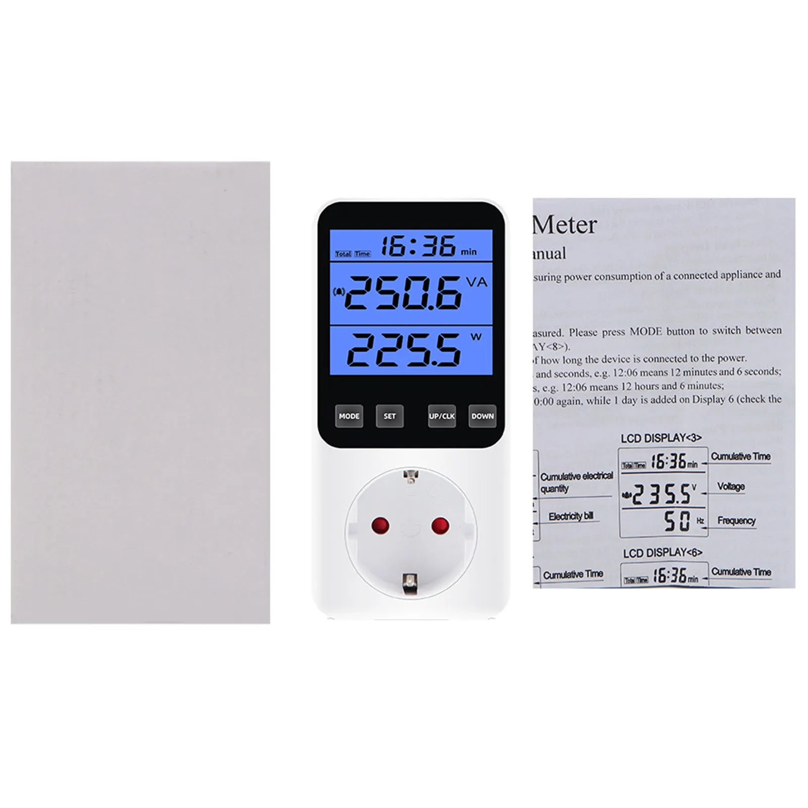 

Household Metering Socket Power Meter Socket Game Consoles Current: Maximum 16 A Frequency: 50 HZ Material: PC