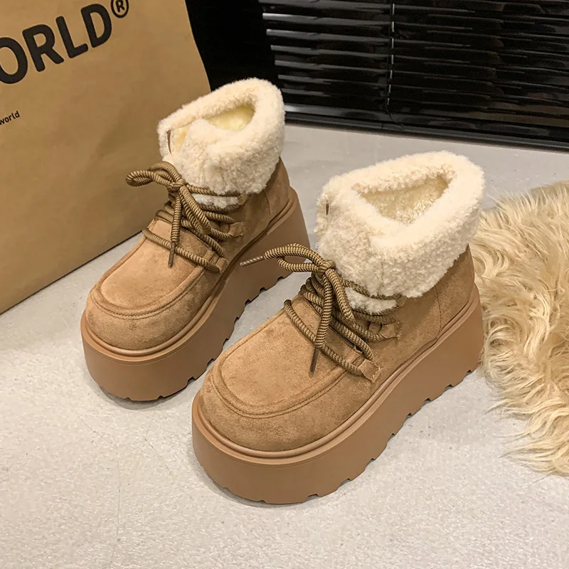 Зимние сапоги для женщин. Женская обувь. Зимняя Плюшевые в стиле Лолита. 2024.