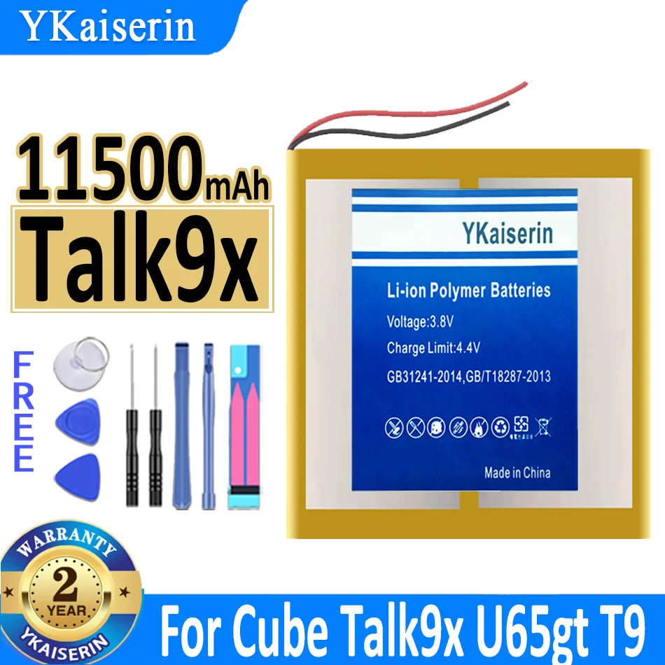 

11500mAh YKaiserin Battery Talk 9x for Cube Talk9x U65gt T9 for ALLDOCUBE TALK9 TALK9X Laptop Batteries Bateria
