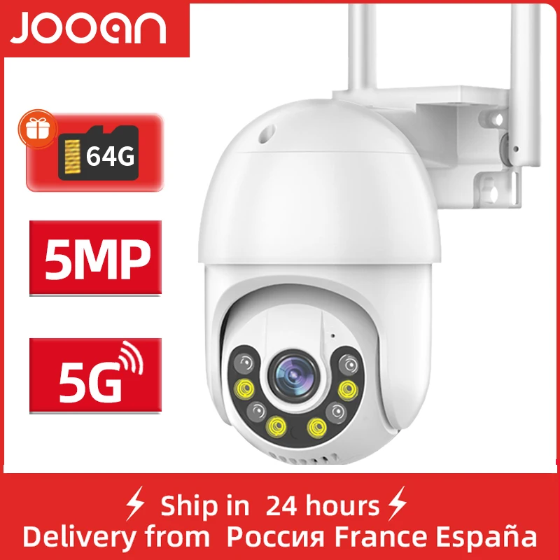 Jooan 3MP 5MPPTZ WIFI IP Kamera Audio CCTV Pengawasan Luar Ruangan 4X Zoom Digital Malam Penuh Warna Nirkabel Keamanan Tahan Air