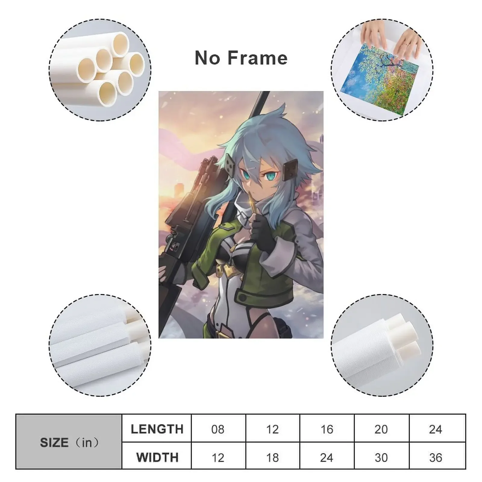 Если меч искусство онлайн аниме Waifu Холст Картина настенное украшение живопись