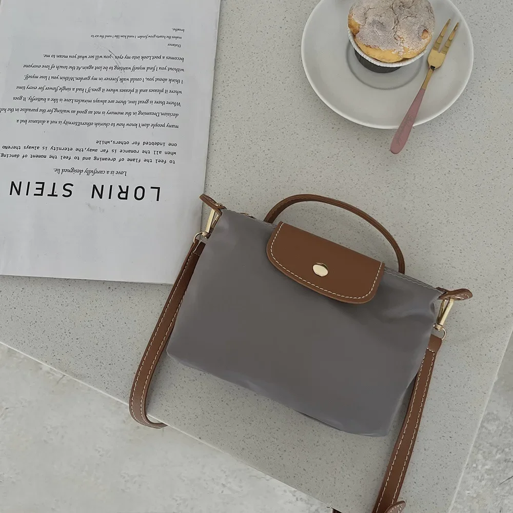 

Сумка кросс-боди Женская маленькая, модный миниатюрный саквояж из легкого Нейлона для пельменей, миниатюрный портативный конверт с надписью для женщин