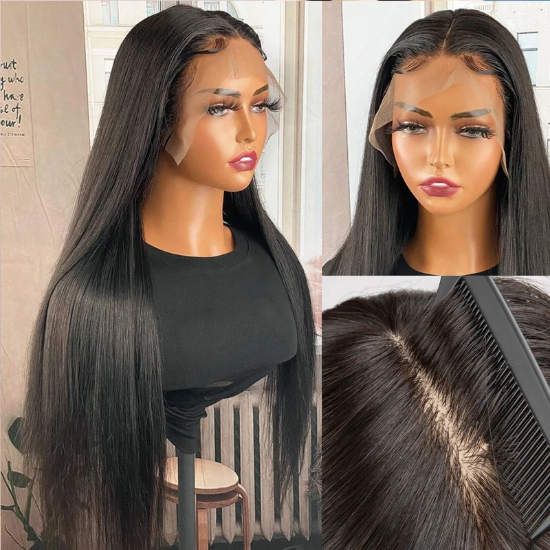 Real Silk Base Lace Front Wig With Layers 13x4 Fiber Hair Lace Front Silk Top Wigs With Levels For Women Preplucked Hairline
