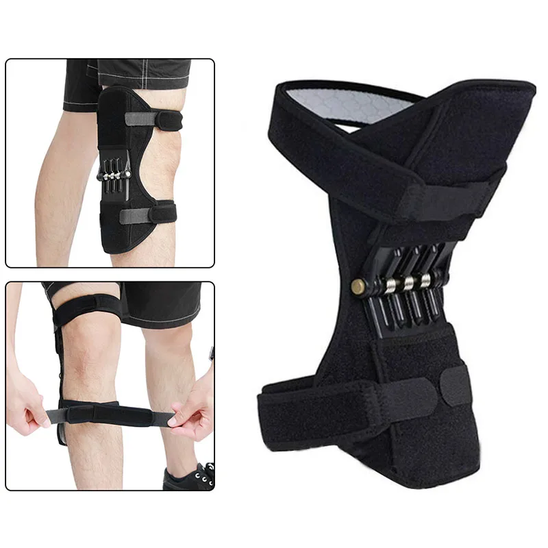

1Pieces Knee Brace Support Knee Protector Booster Power Knee Pads Powerful Rebound Spring Force Sports Support Reduces Soreness
