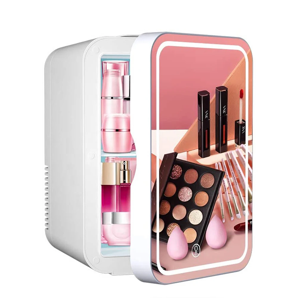 

Ac Dc Portable Thermoelectric Cooler And Warmer Makupe Mirror Small Fridge Mini Refrigerator For Cosmetics Hotel Mini Fridge 10l