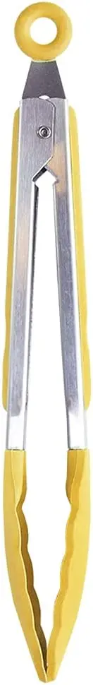 

Stainless Steel Handle with Middle Latch - Cooking Clip Clamp BBQ Salad Tools Grill Kitchen Accessories