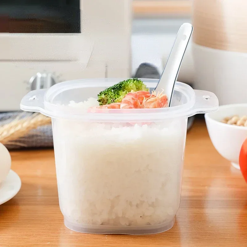 Микроволновая печь Рисоварка 700 мл Multifungsi Steamer Sup Panas Memasak Bento Kotak Makan Siang Makanan Kelas PP Dapur