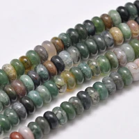 6x4mm natural stone beads dark green indian agates rondelle round spacer beads for jewelry making diy charms bracelet 15 1