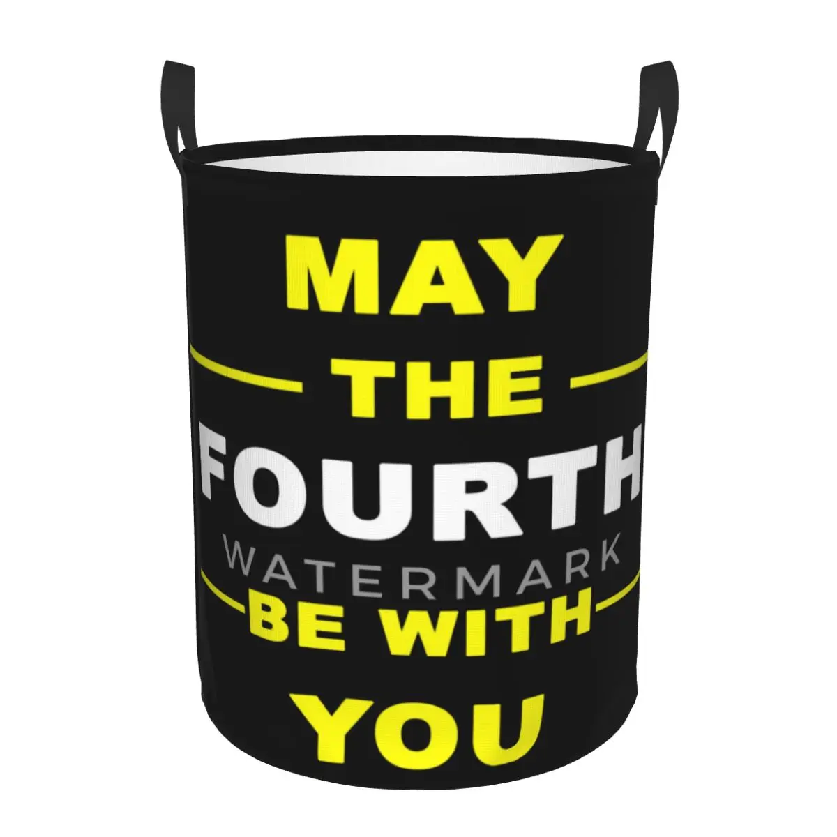 

May The Fourth Be With You Circular hamper,Storage Basket Sturdy and durableGreat for kitchensStorage of clothes