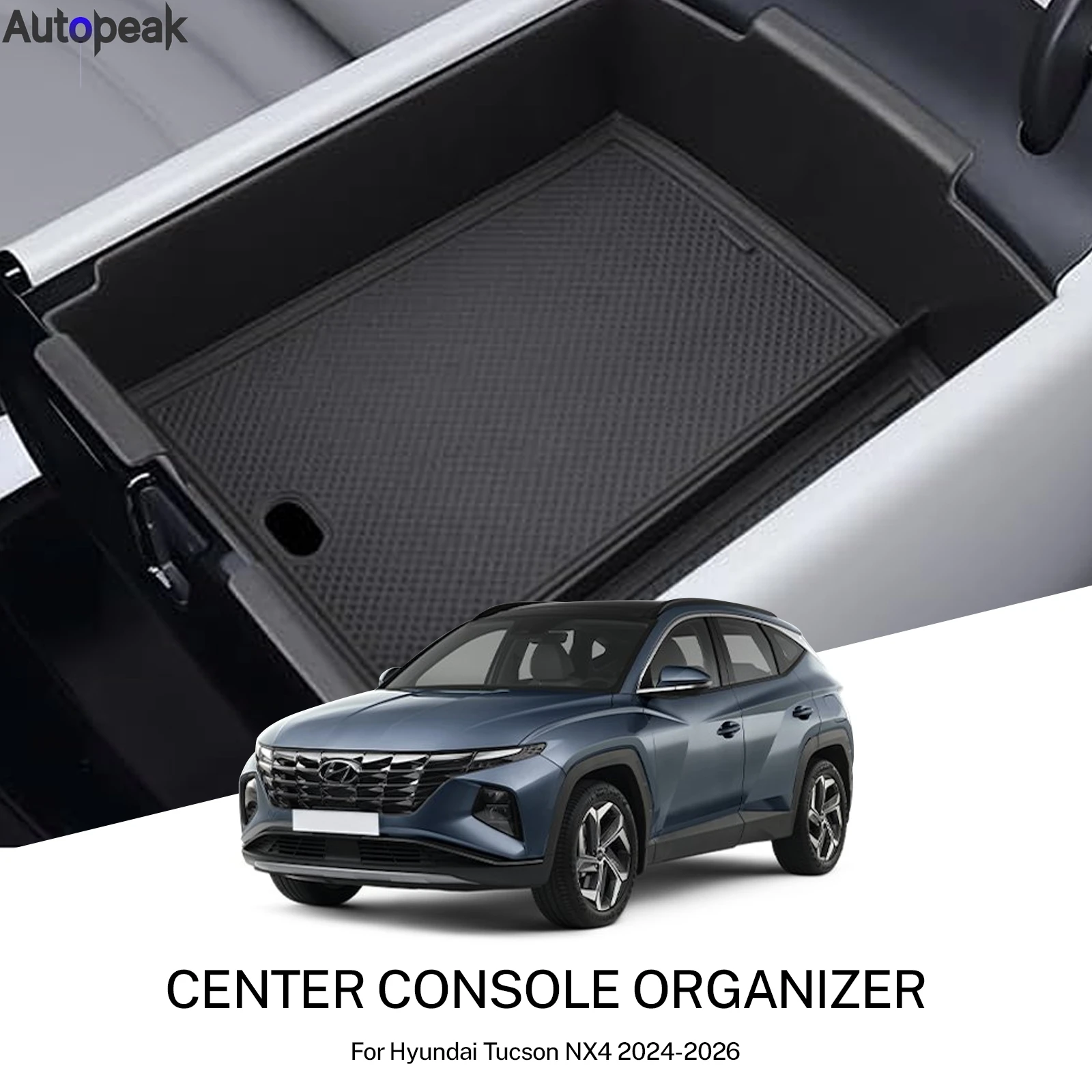 

Для Hyundai Tucson NX4 Facelift 2025 2026, ящик для хранения в подлокотнике, органайзер для центральной консоли, контейнер, держатель для поддона, лоток, аксессуары