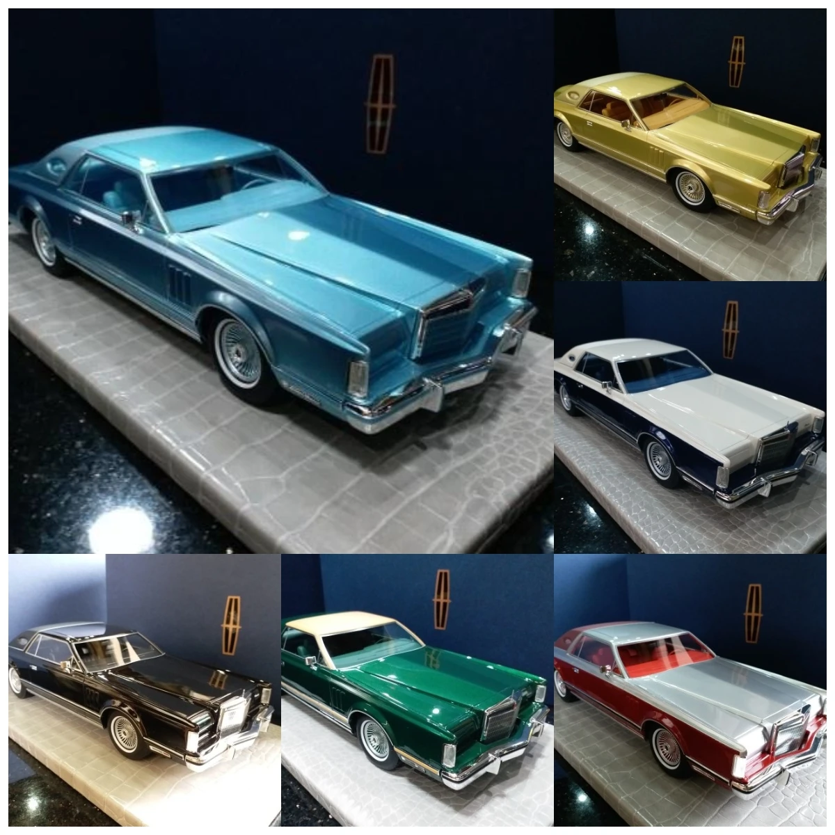 

AMC 1:18 Lincoln Continental Mark V Diamond Jubilee Edition Classic Cars Limited Edition Metal Static Car Model Toy Gift