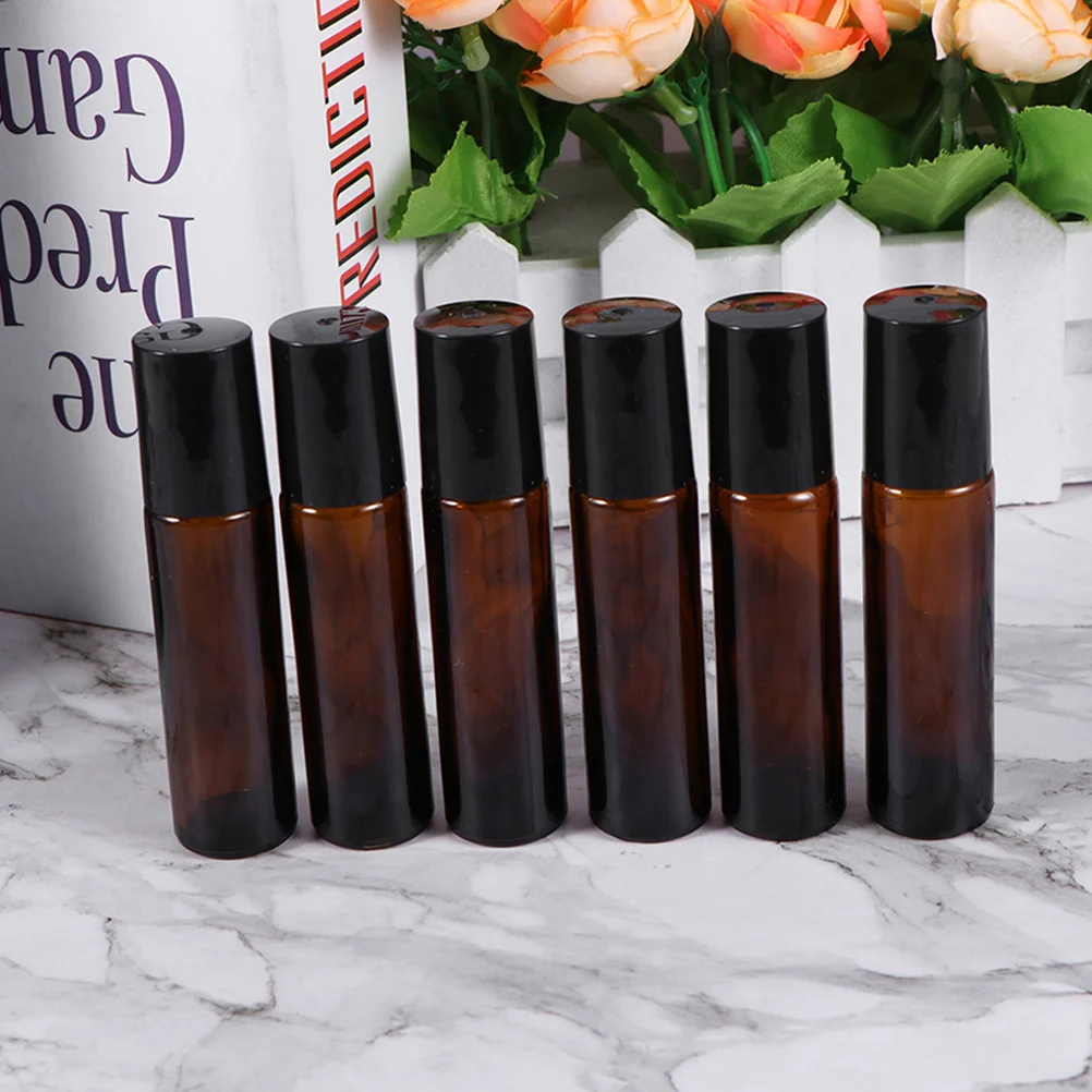12 Pcs Travel Spray Bottle Essential Oils Cosmetics Contianer Refillable Glass Roll-on