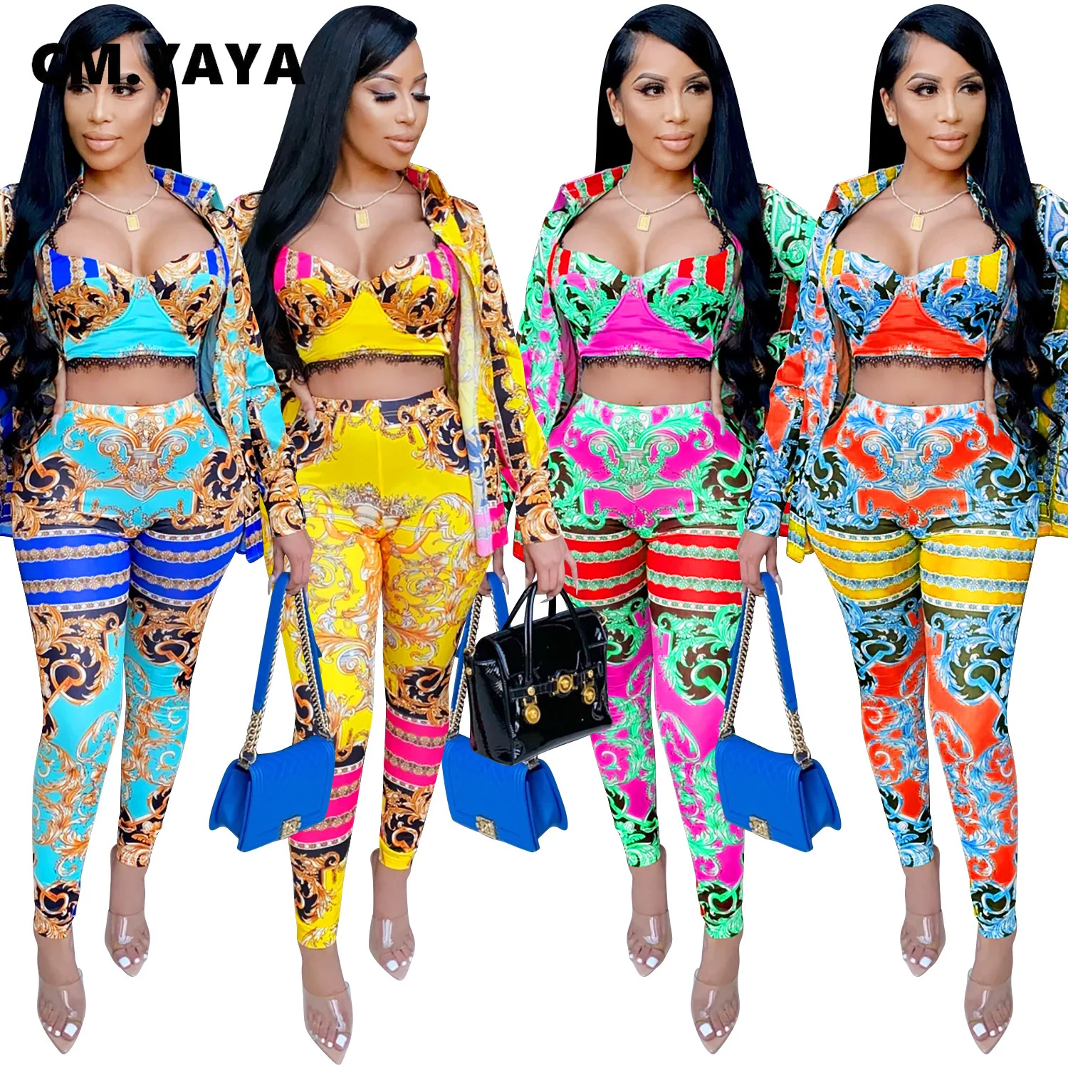 См. Несокрушимая Механическая 2020 осень-зима Дамский комплект куртка + топ штаны