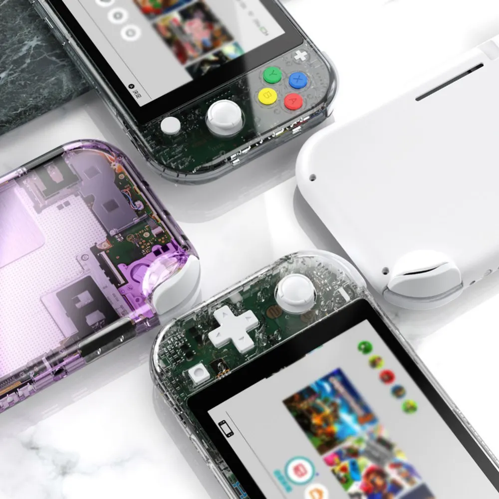 Прозрачный защитный чехол для игровой консоли Nintendo Switch Lite с закаленным стеклом |
