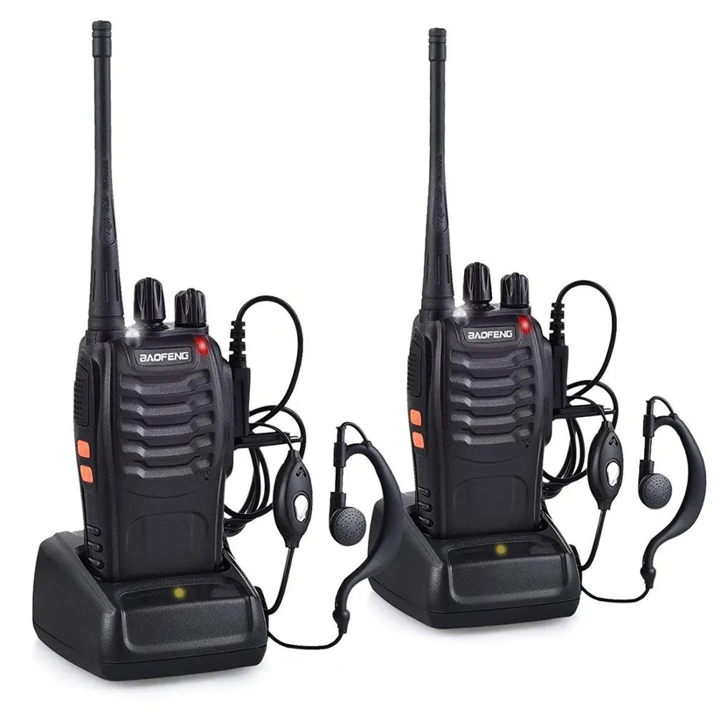 

Baofeng BF-888S Walkie Talkie UHF 400-470MHz Long Range Two Way Radios with Earpiece 2 Pack for Adults or Kids Outing Camping