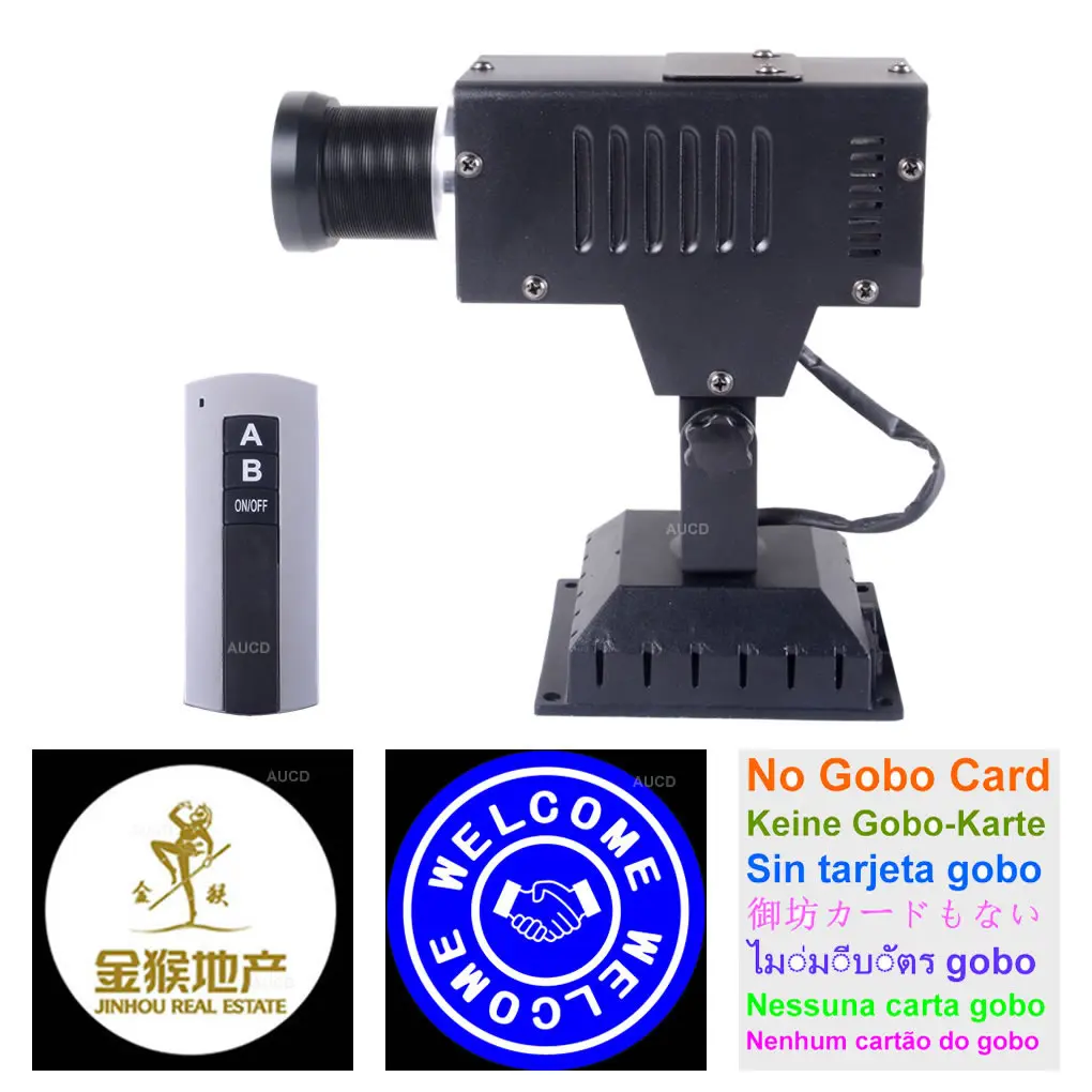 

Вращающийся рекламный проектор, лампы с дистанционным управлением и логотипом, 30 Вт, для улицы, для дома, кафе, магазина, шоу, рекламы, сценическое освещение, без карты Gobo