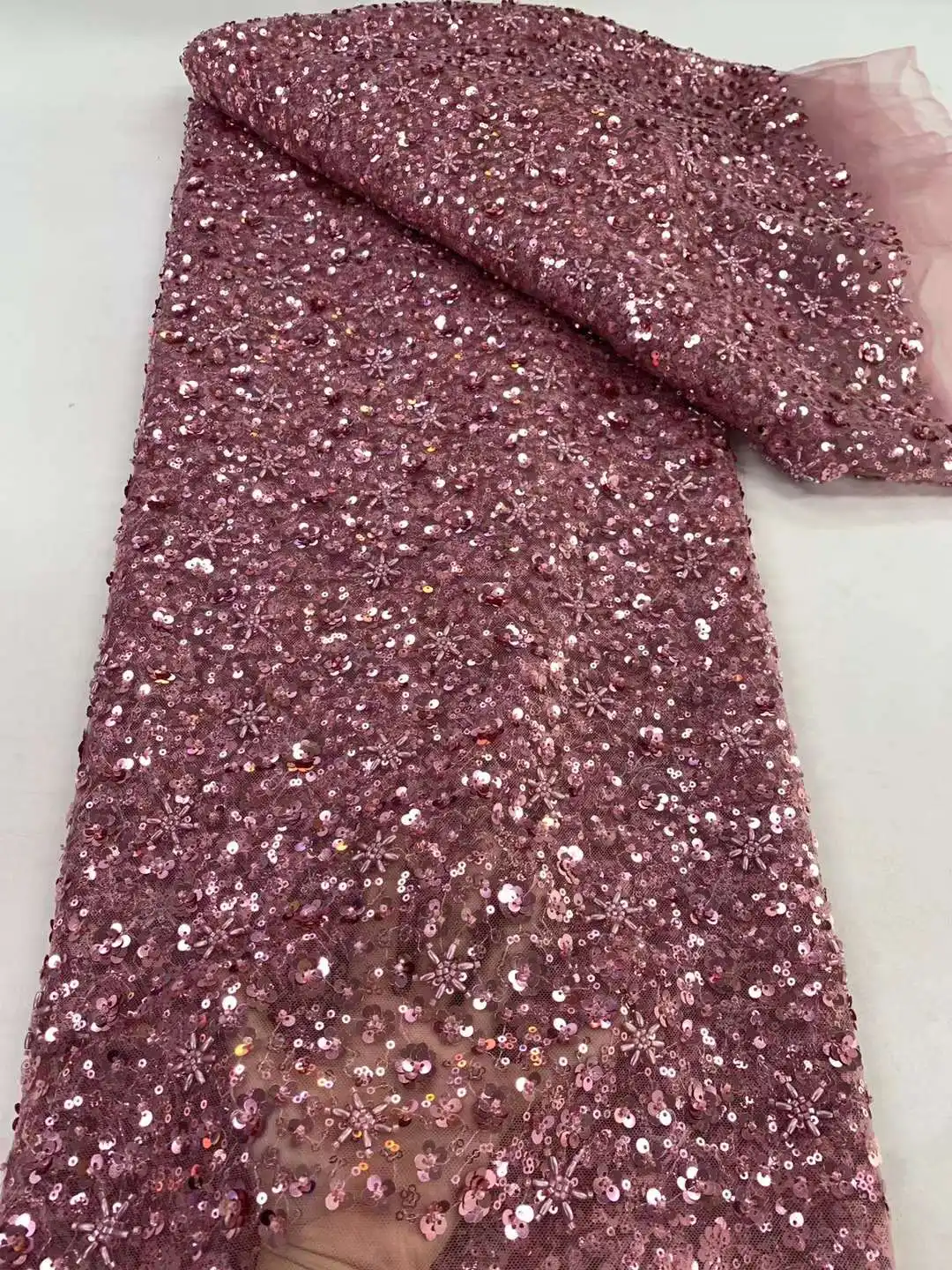 Роскошные нигерийские бусины ручной работы кружевная ткань 2024