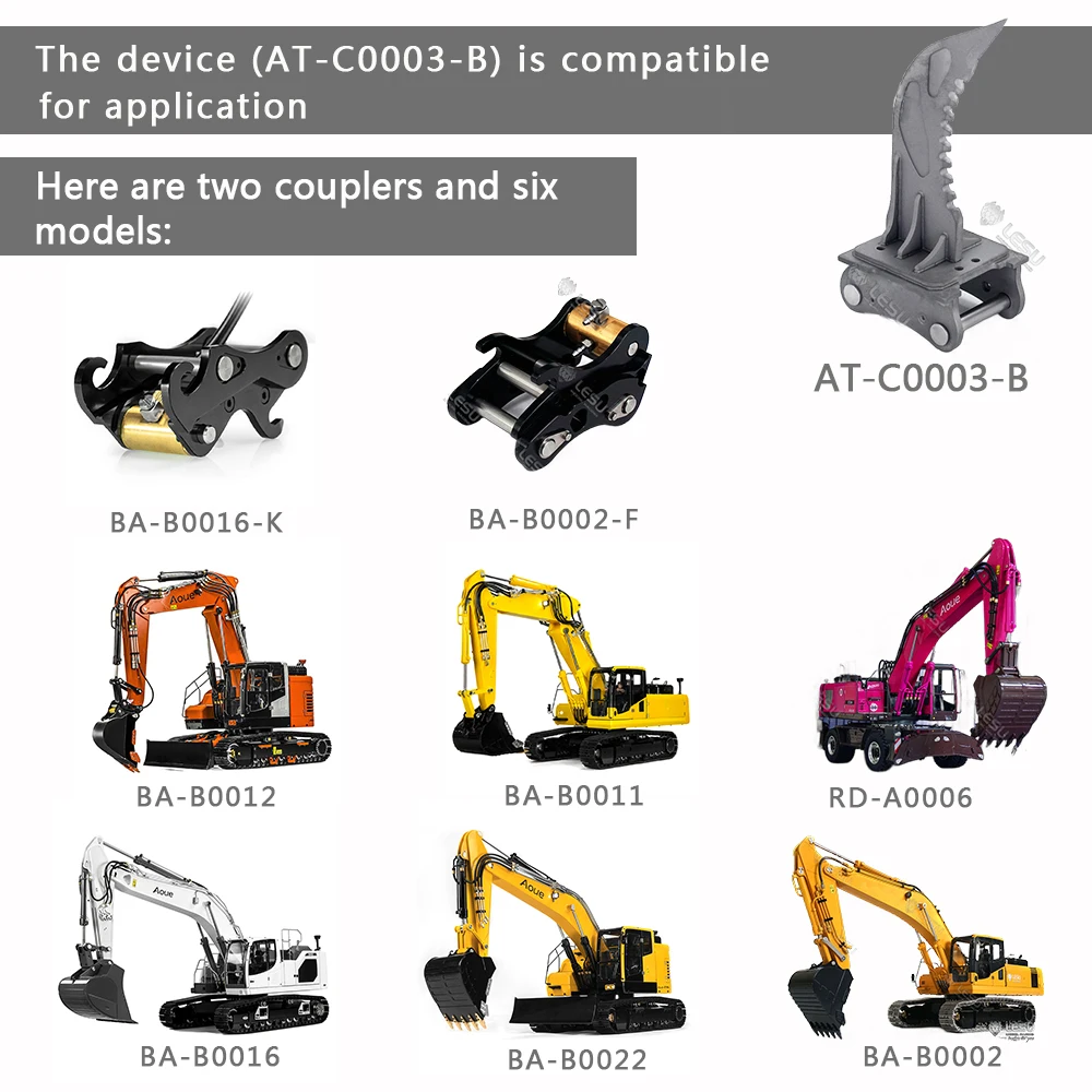 

LESU Remote Control Metal Ripper Pc360 Et30H Et26L 1/14 RC Hydraulic Excavator for Tamiyaya Truck Th17171