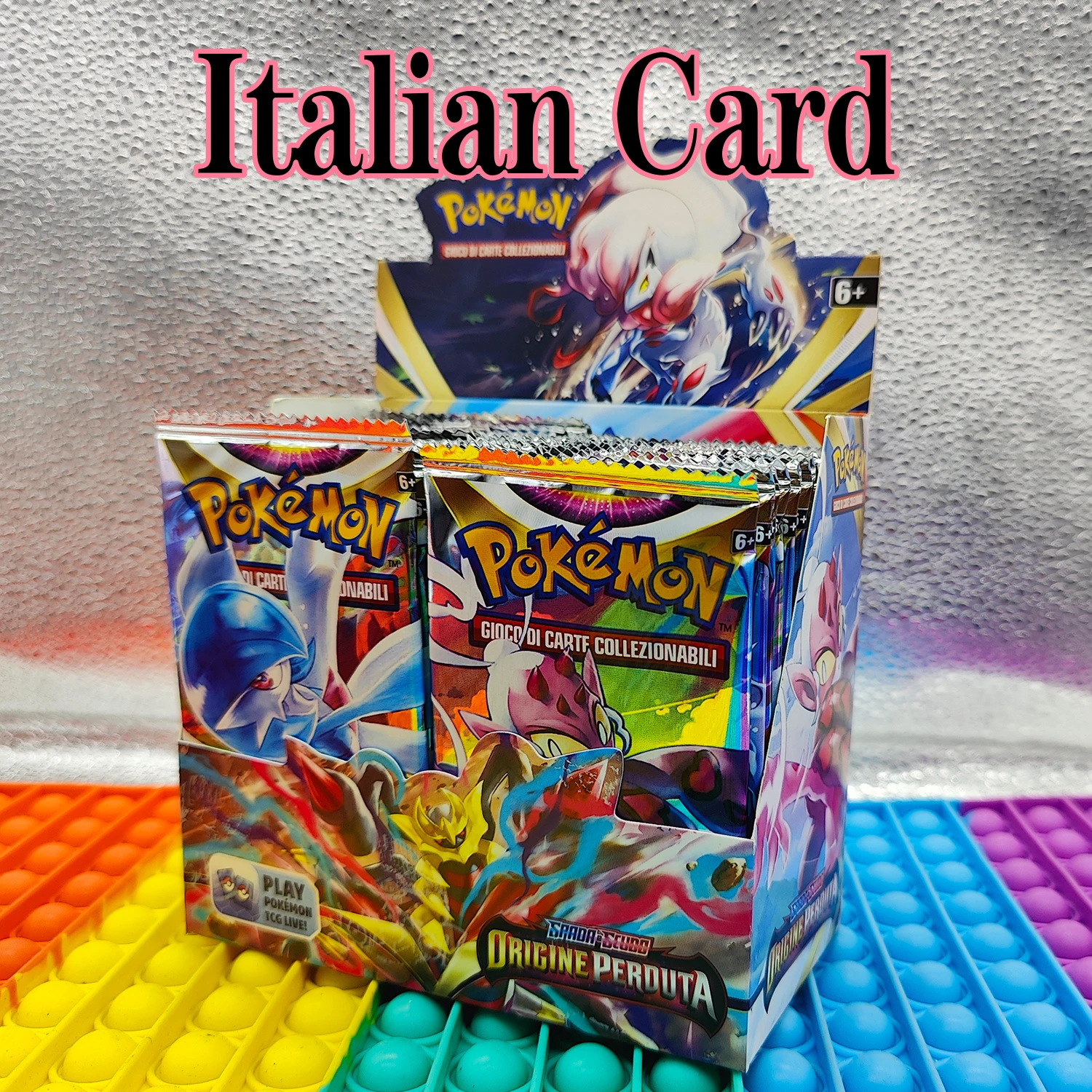 

Italian Pokémon TCG Card : Spada e Scudo - Origine Perduta Booster Collectible Trading Playing Game Pokemon Gold Cards Box