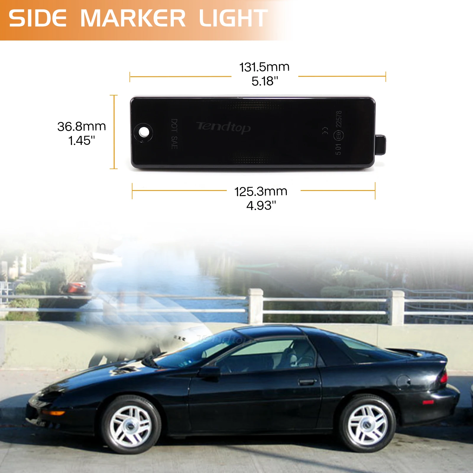 Красный светодиодный задний боковой габаритный фонарь для Chevrolet Camaro 1993 1994 1995 1996