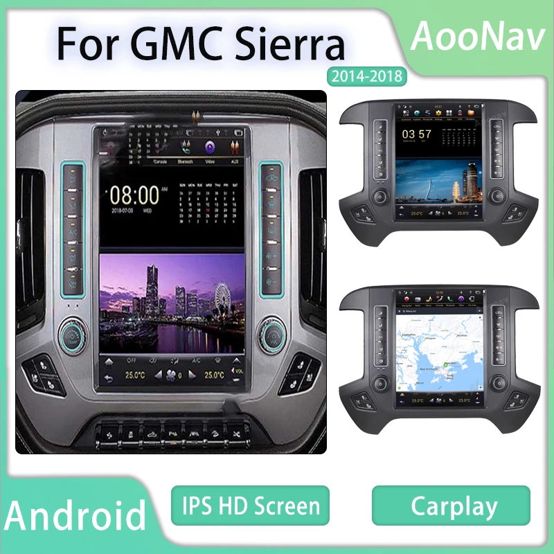 

Car Radio With Screen For GMC Sierra 2014-2018 Multimedia Player GPS Navigation CarPlay 2 din stereo receiver